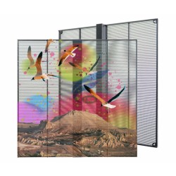 5500cd indoor p10.4-10.4 transparent led display  cabinet 1000x1000mm