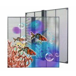 4500cd indoor p3.91-7.81 transparent led display  cabinet 1000x1000mm